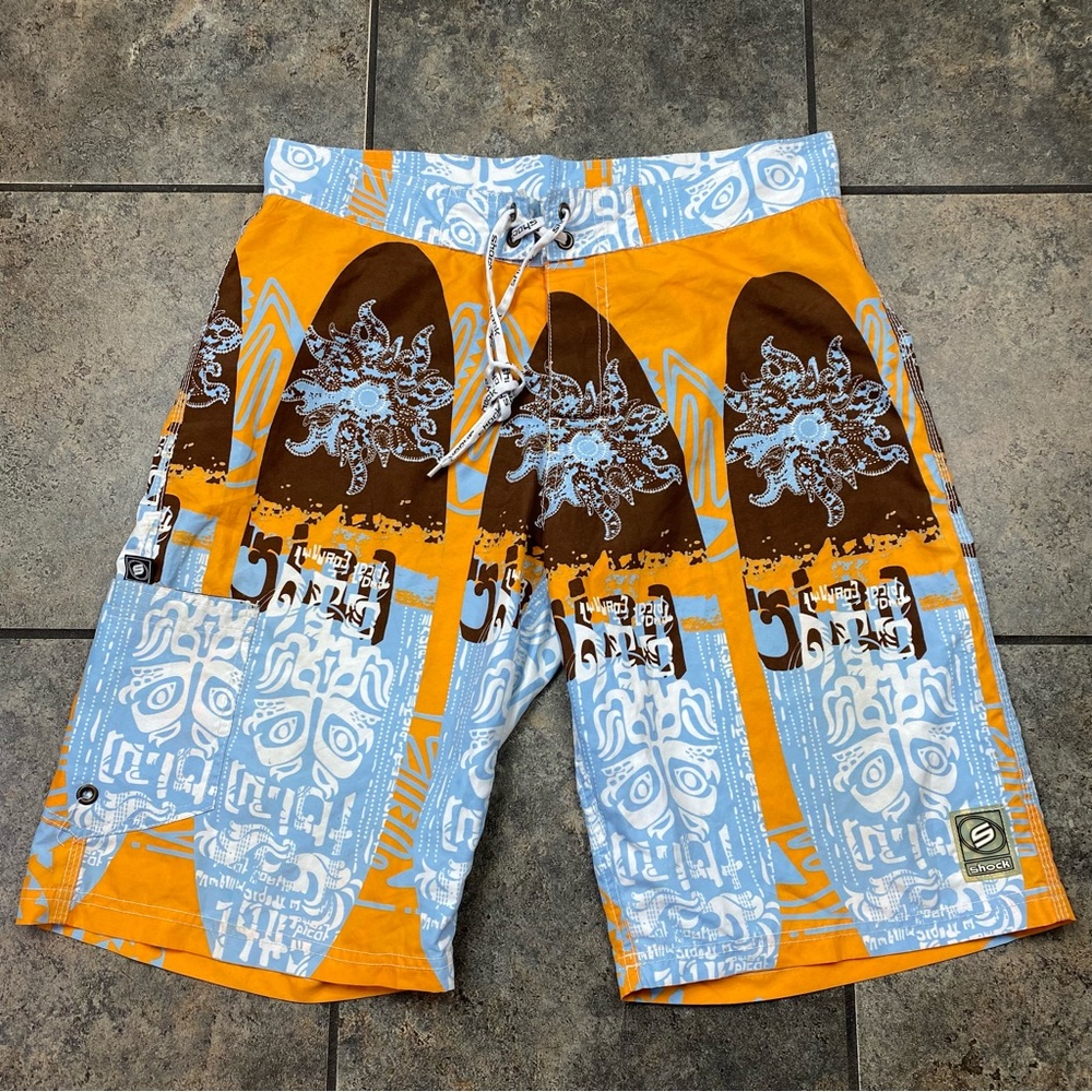 Men’s VTG Shock Bathing Suit Swim Trunks Size Large